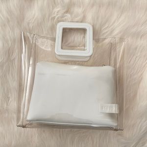 STAUD PVC white Shirley bag NWOT